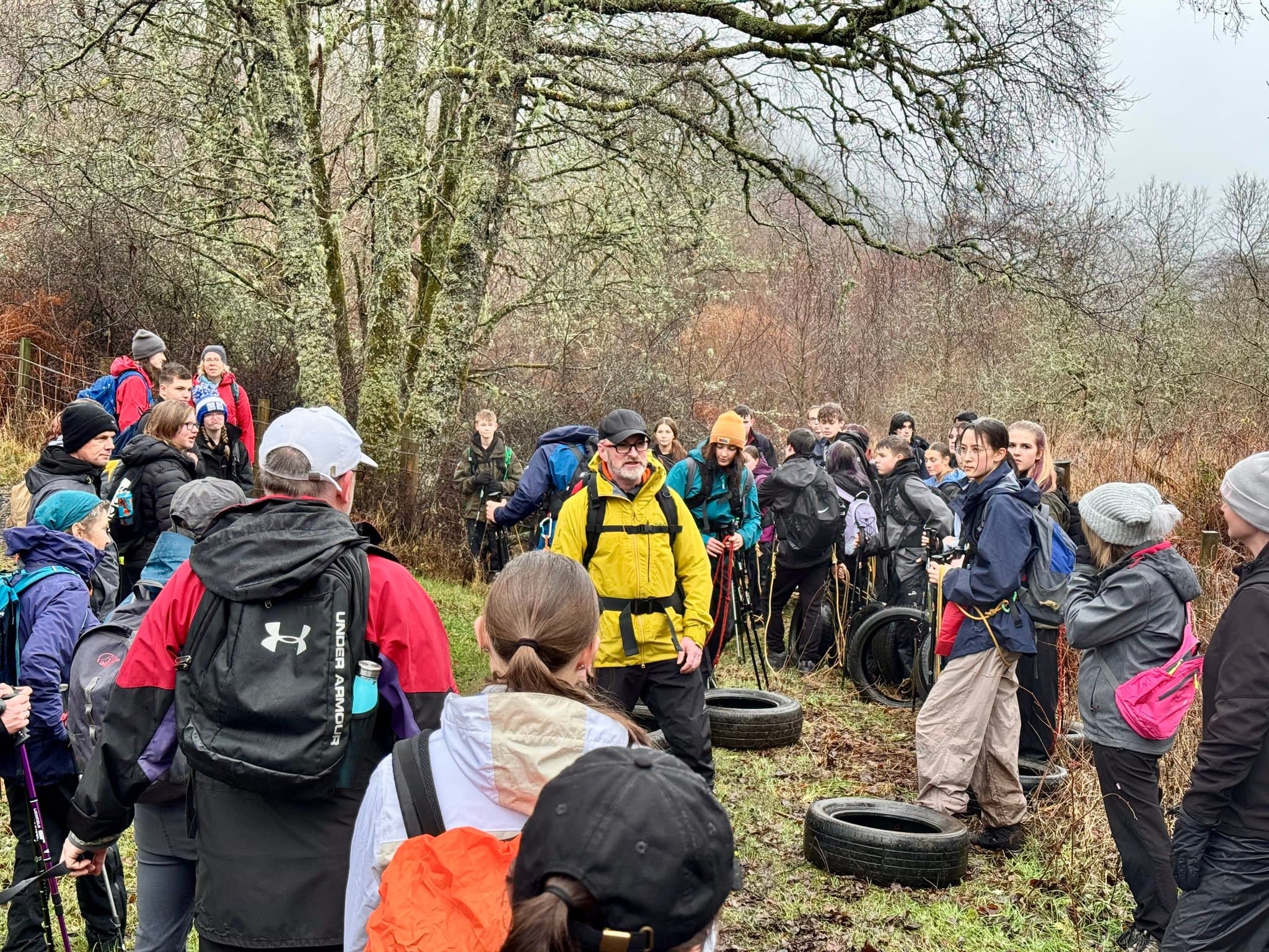 Craig instructs the 2026 teams during tyre haul training
